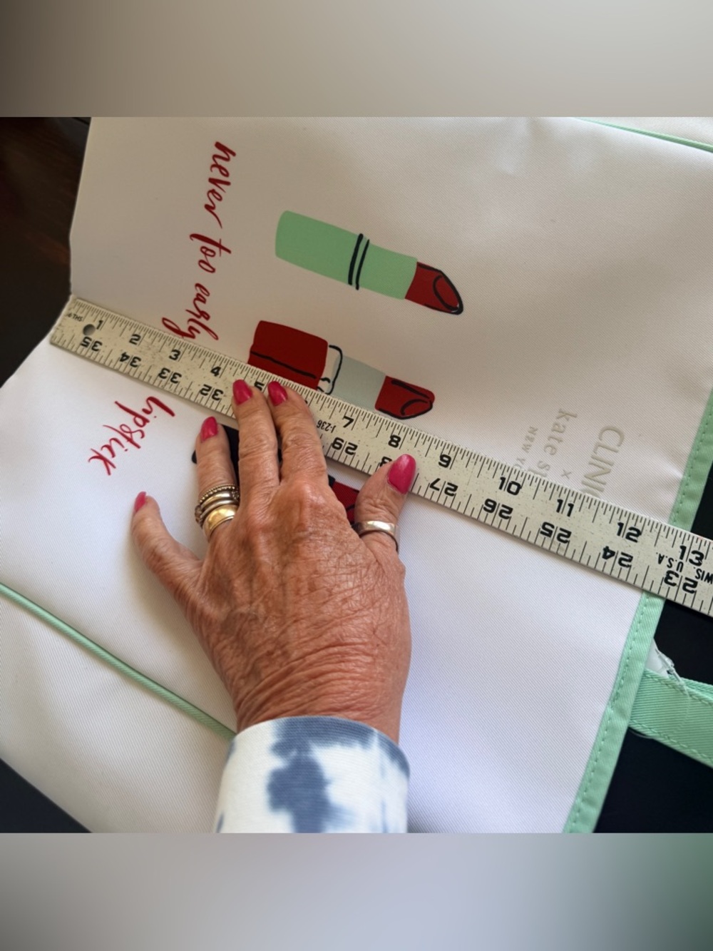 Kate Spade New York NWT + Clinique Lipstick Tote Bag Limited Edition Collab cute - Picture 9 of 10